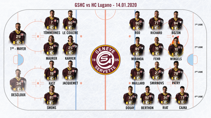 GSHC vs HC Lugano - Line up