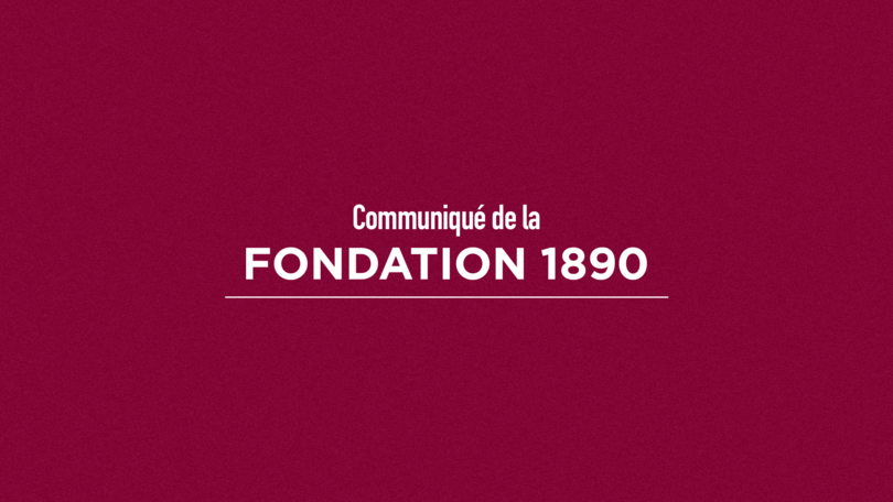Communiqué de la Fondation 1890