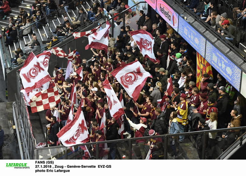 FANS (GS)         27.1.2018 , Zoug - Genève-Servette  EVZ-GSphoto Eric Lafargue