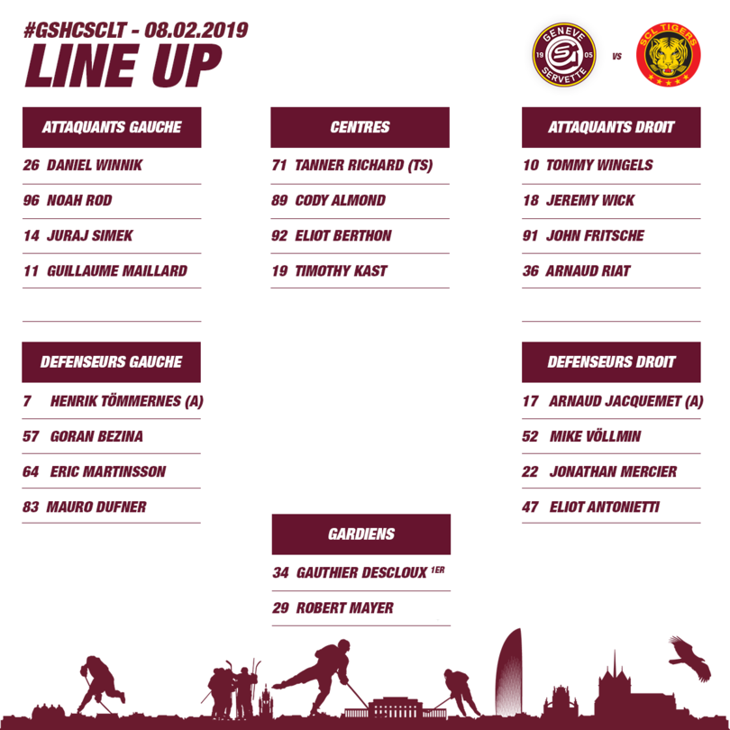 Line up GSHC vs SCLT