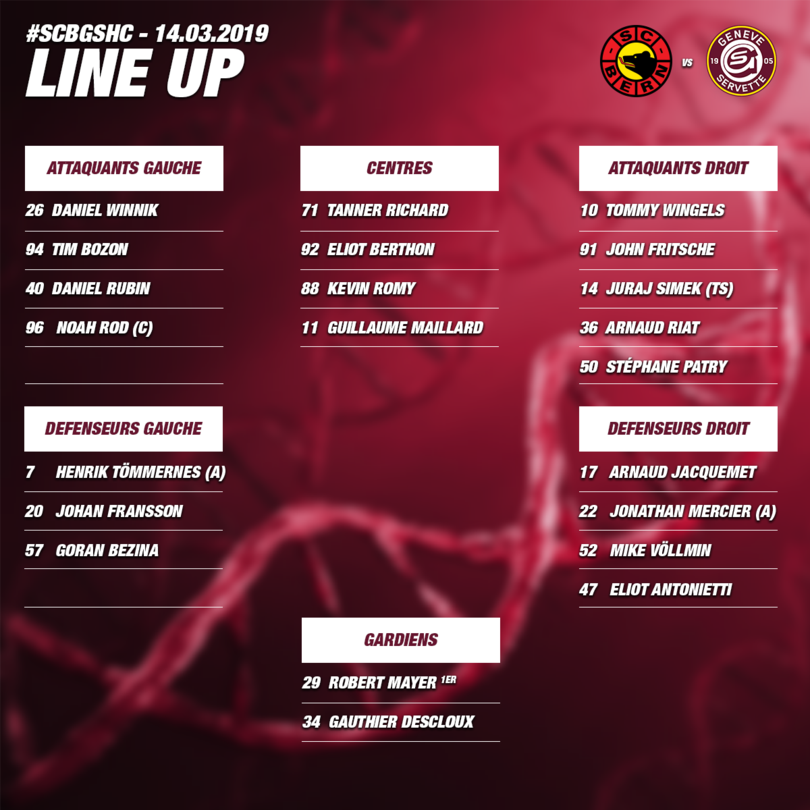 Line up SCB vs GSHC - Acte III