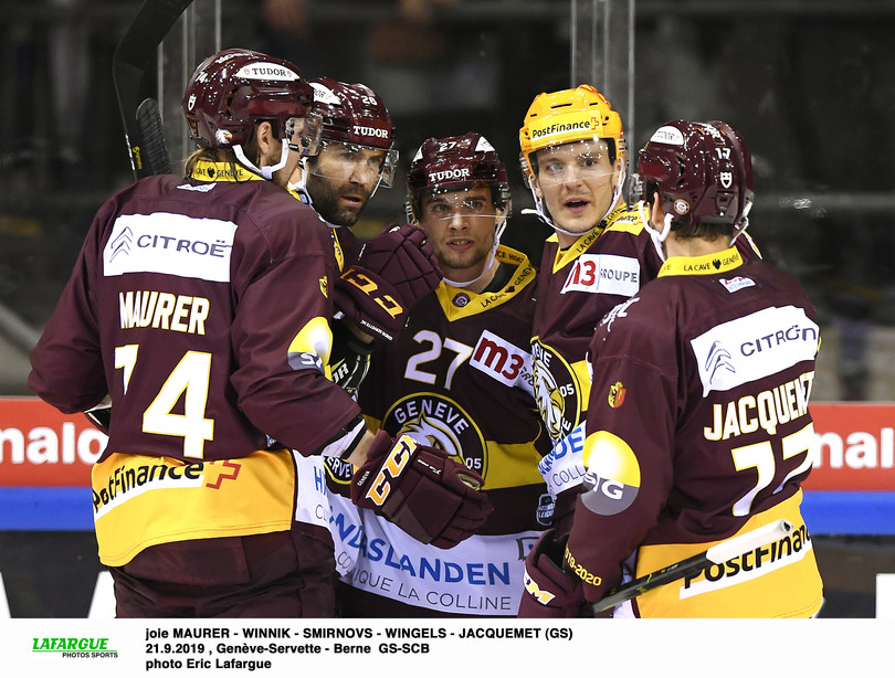 joie MAURER - WINNIK - SMIRNOVS - WINGELS - JACQUEMET (GS)  21.9.2019 , Genève-Servette - Berne  GS-SCBphoto Eric Lafargue