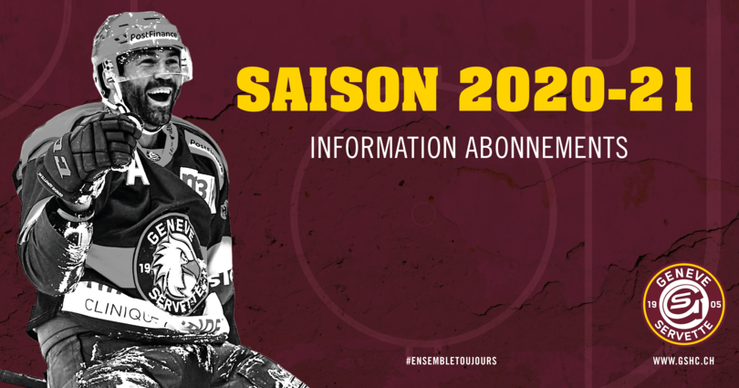GSHC Saison 2020-21 - information abonnements