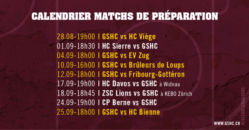 Matchs de préparation GSHC
