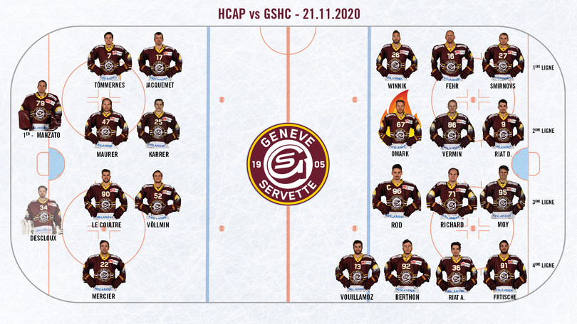 HCAP vs GSHC - Line up