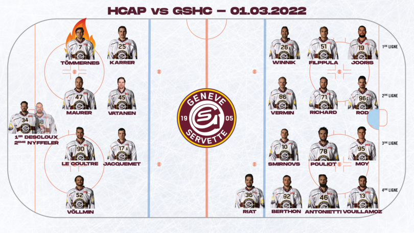 HCAP vs GSHC - Line up