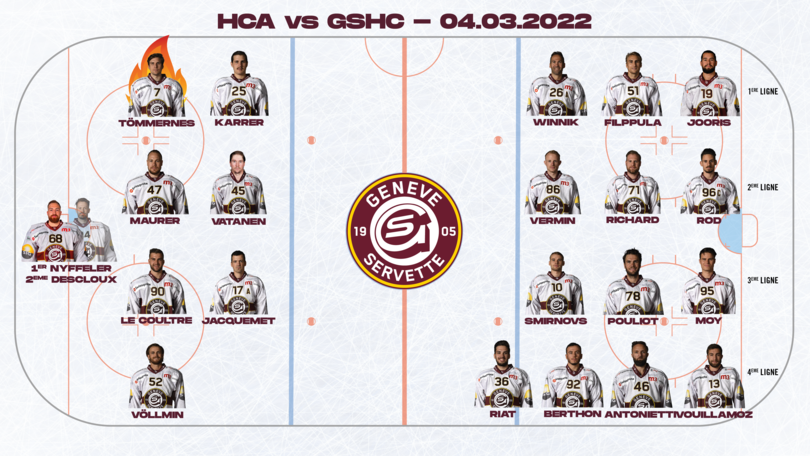 HCA VS GSHC - LINE UP