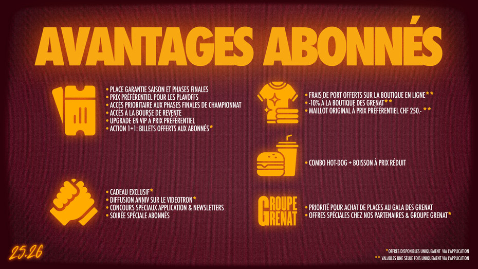 AVANTAGES ABONNES