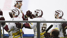 but 0-1 : joie RUBIN - LOEFFEL - IMPOSE - SCHWERI (GS)    10.10.2017 ,  Lausanne - Genève-Servette  LHC-GSphoto Eric Lafargue