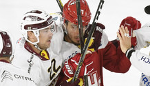 bagarre MERCIER (GS) - HERREN (LHC)  10.10.2017 ,  Lausanne - Genève-Servette  LHC-GSphoto Eric Lafargue