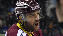 but 1-0 : joie BEZINA (GS) 24.10.2017 , Genève Servette - Bienne  GS-BIphoto Eric Lafargue