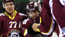 but 3-0 : joie TOEMMERNES - HOLDENER (GS) 24.10.2017 , Genève Servette - Bienne  GS-BIphoto Eric Lafargue