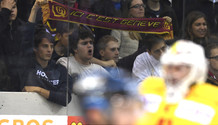 fans (GS) avec l’écharpe ICI C’EST GENEVE   24.10.2017 , Genève Servette - Bienne  GS-BIphoto Eric Lafargue