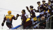 but 3-3 : joie OMARK - MANZATO - KAST - FEHR - WINNIK - ROD (GS)       20.11.2020 , Genève-Servette - Zurich Lions  GS-ZSC  photo Eric Lafargue