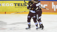 but 1-0 : joie RICHARD - D. RIAT , le buteur (GS)  30.12.2020 , Genève-Servette - Lausanne  GS-LHCphoto Eric Lafargue