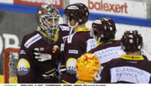 DESCLOUX - D. RIAT - TOEMMERNES - VERMIN - OMARK (GS) à la fin du match                 30.12.2020 , Genève-Servette - Lausanne  GS-LHCphoto Eric Lafargue