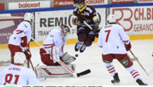 KENINS - GIBBONS - STEPHAN (LHC) - ROD (GS) qui saute - MARTI (LHC)                   30.12.2020 , Genève-Servette - Lausanne  GS-LHCphoto Eric Lafargue