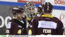 fin du match : BERTHON - DESCLOUX - PATRY - FEHR (GS) 23.2.2021 , Genève-Servette - Zoug  GS-EVZ photo Eric Lafargue