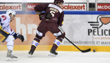 BACHOFNER (EVZ) - GUEBEY (GS) 23.2.2021 , Genève-Servette - Zoug  GS-EVZ photo Eric Lafargue