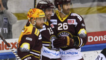 but 1-0 : joie OMARK - VOUILLAMOZ - WINNIK (GS)  23.3.2021 , Genève-Servette - Lausanne  GS-LHCphoto Eric Lafargue