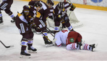 GUEBEY - MIRANDA - MOY (GS) - BARBERIO (LHC)  23.3.2021 , Genève-Servette - Lausanne  GS-LHCphoto Eric Lafargue