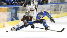 ANTONIETTI (GS) - KRUEGER (ZSC)   7.9.2021 , Zurich Lions - Genève-Servette  ZSC-GS photo Eric Lafargue