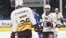 but 0-1 , qui sera annulé ... : joie WINNIK , le buteur - PATRY (GS)    7.9.2021 , Zurich Lions - Genève-Servette  ZSC-GS photo Eric Lafargue