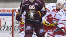 but 1-1 : joie VERMIN (GS) - DJUSE (RAP)   16.10.2021 , Genève-Servette - Rapperswil Lakers GS-RAP  photo Eric Lafargue