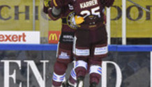 but 4-1 : joie ROD , le buteur - KARRER (GS)    16.10.2021 , Genève-Servette - Rapperswil Lakers GS-RAP  photo Eric Lafargue