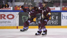 but 2-2 : joie POULIOT - FILPPULA (GS)     19.11.2021 , Genève-Servette - Zoug  GS-EVZ photo Eric Lafargue