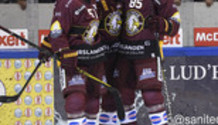 but 2-2 : joie FILPPULA - WINNIK - MIRANDA (GS)      22.1.2022 , Genève-Servette - Bienne  GS-BI  photo Eric Lafargue