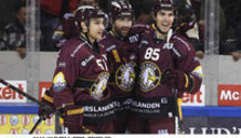 but 2-2 : joie FILPPULA - WINNIK - MIRANDA (GS)      22.1.2022 , Genève-Servette - Bienne  GS-BI  photo Eric Lafargue