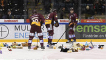 SMIRNOVS - MIRANDA - FILPPULA et les peluches  (GS) 22.1.2022 , Genève-Servette - Bienne  GS-BI  photo Eric Lafargue