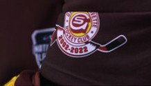 un détail du maillot spécial (GS)          8.3.2022 , Genève-Servette - Lugano  GS-LUGAphoto Eric Lafargue