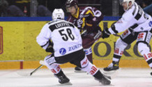 LOEFFEL (LUGA) - MOY (GS)  - MUELLER (LUGA)   8.3.2022 , Genève-Servette - Lugano  GS-LUGA photo Eric Lafargue