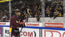 joie ROD avec les fans (GS) à la fin du match       9.3.2022 , Genève-Servette - Ajoie  GS-AJOphoto Eric Lafargue