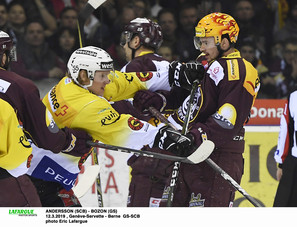 ANDERSSON (SCB) - BOZON (GS) 12.3.2019 , Genève-Servette - Berne  GS-SCBphoto Eric Lafargue